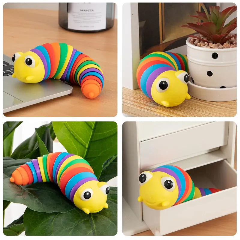 Best 3d rainbow color slug fidget - activity toys | 2025 | fast shipping