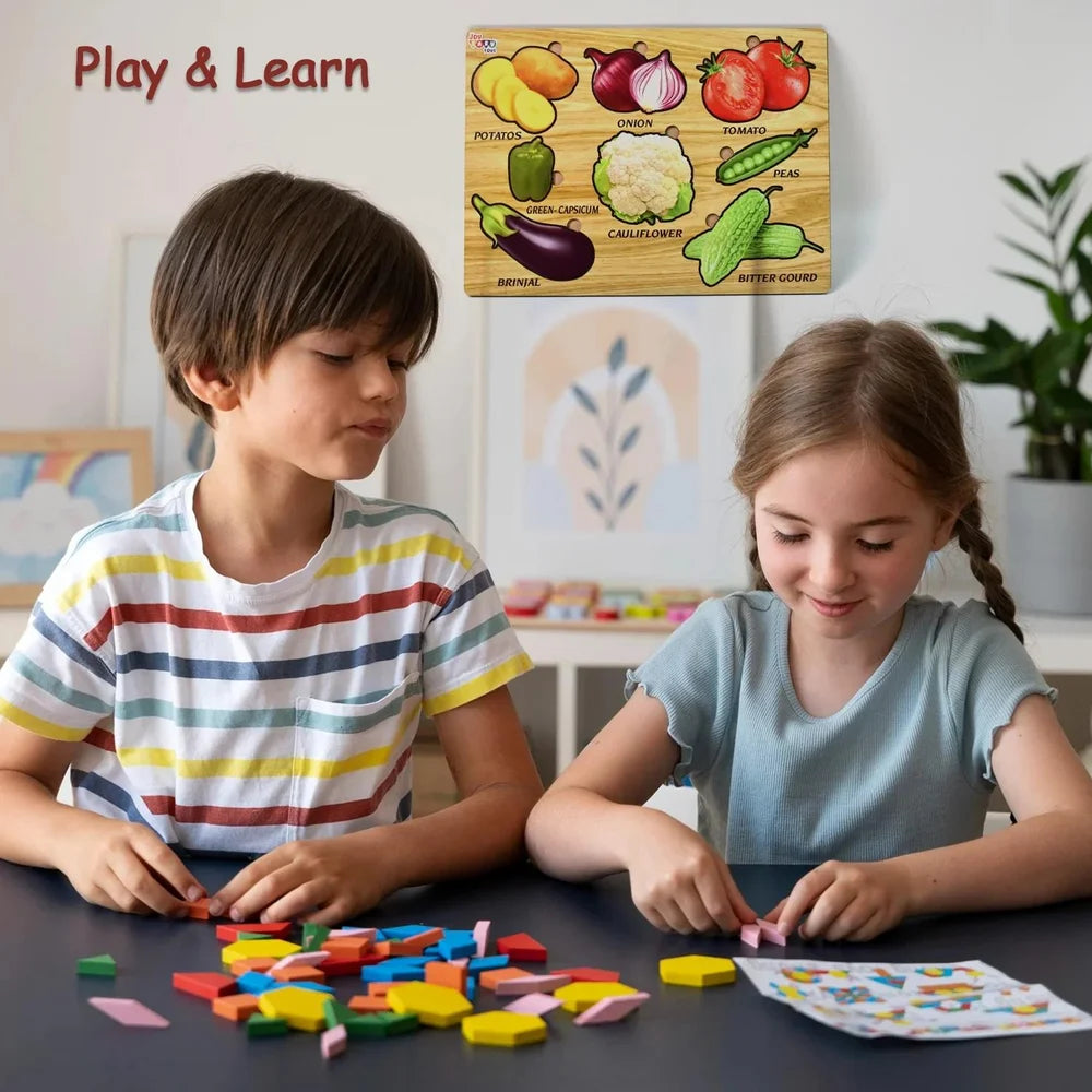 Best wooden vegetable puzzle board - educational toys | 2025 | fast shipping