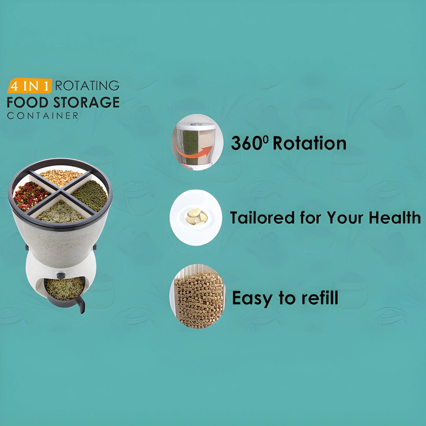 Best 4-in-1 grain dispenser container - food dispensers | 2025 | fast shipping