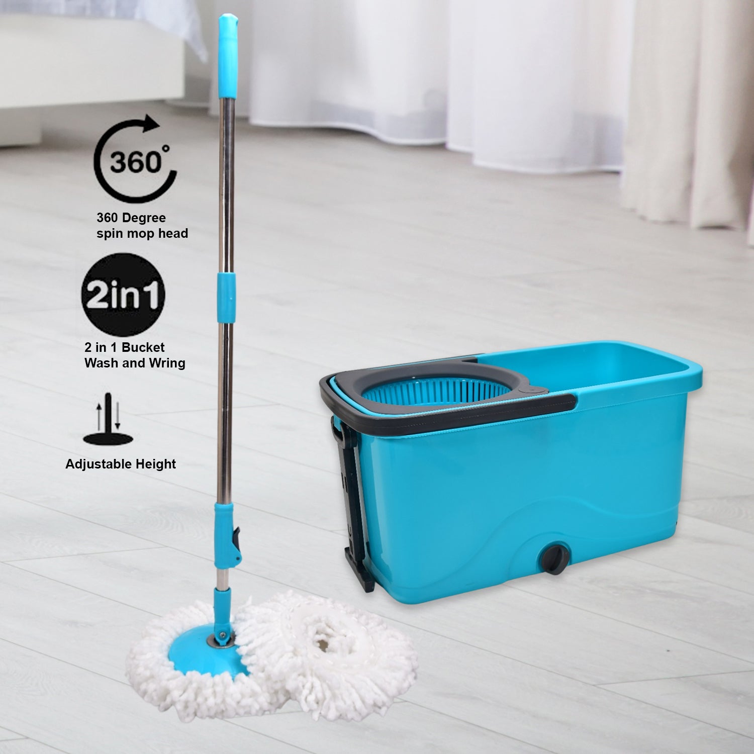Best 4028 quick spin mop plastic bucket floor cleaning easy wheels big with - 2025 | fast shipping