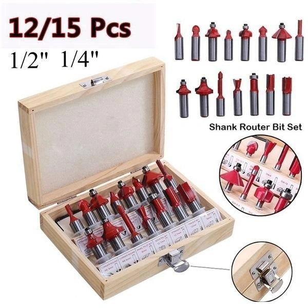 Best router bit set (12/15pcs) - bits | 2025 | fast shipping