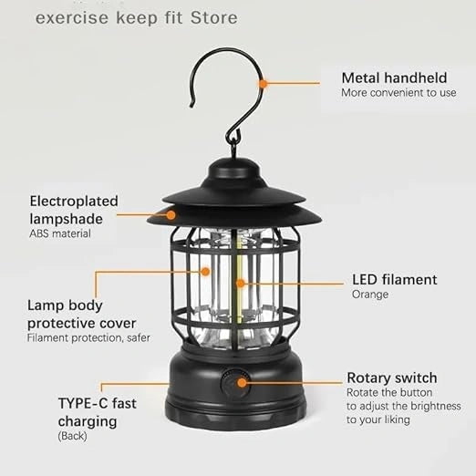 Retro led camping light