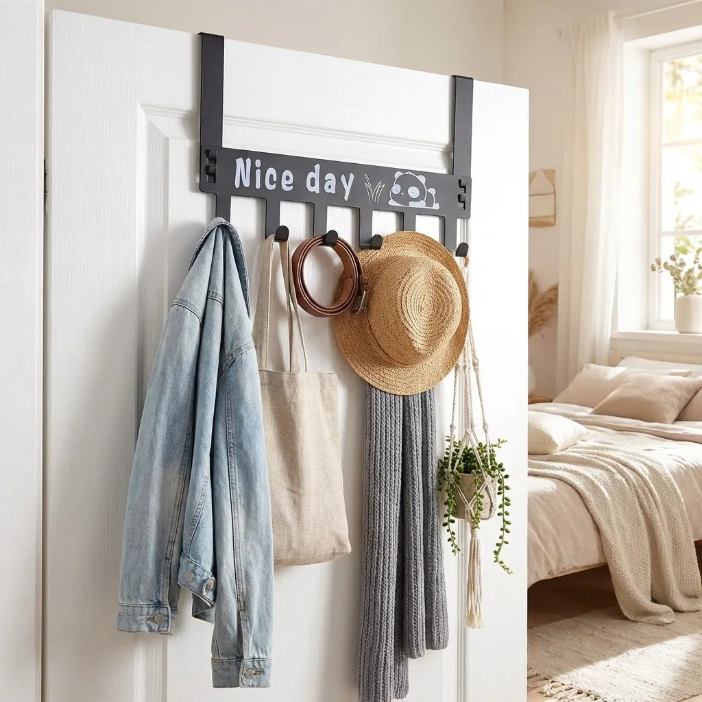 Heavy-duty Carbon Steel Door Hook Hanger Rack