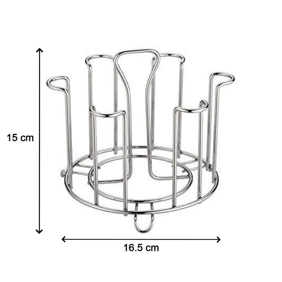 Ss round glass stand