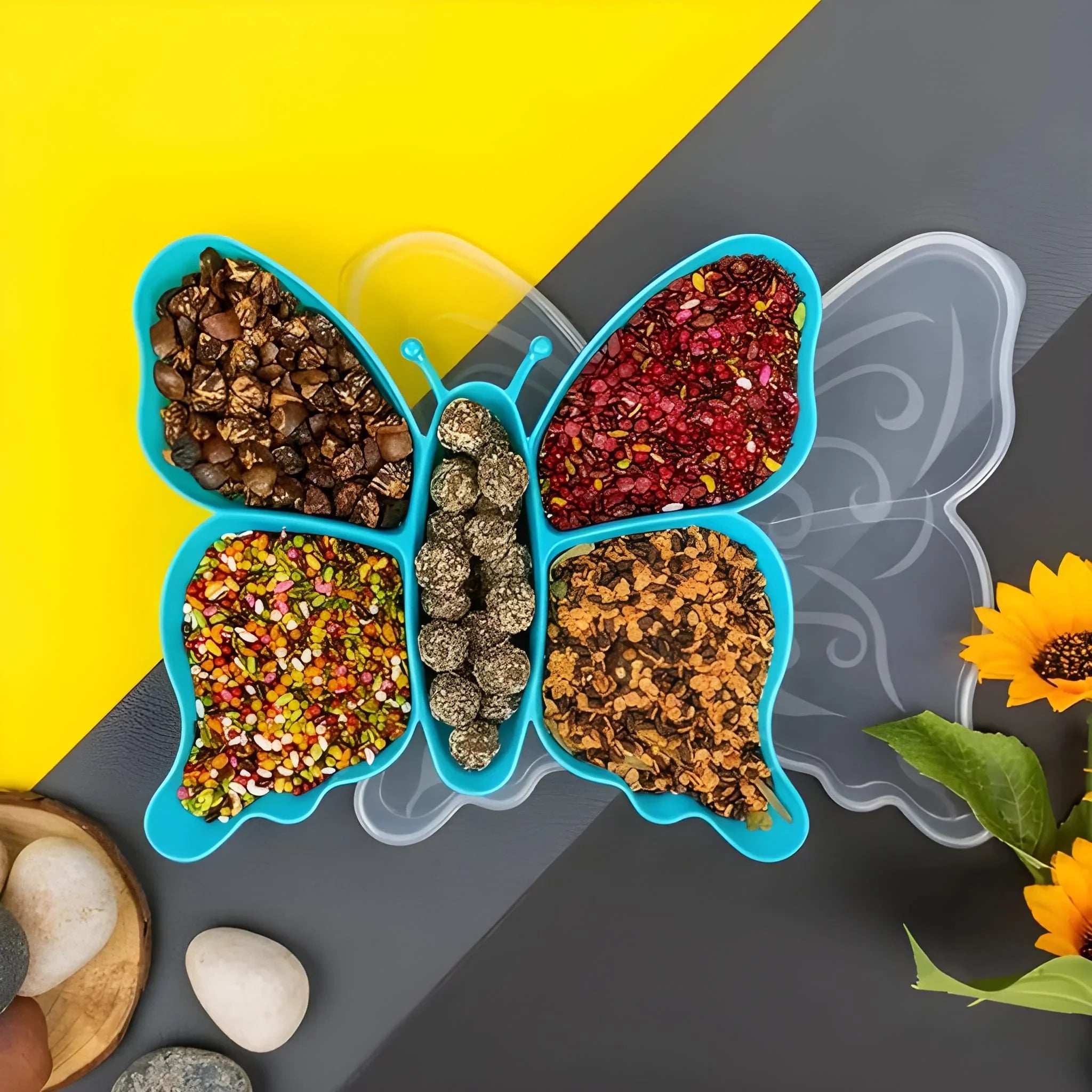 Best 5 compartment multipurpose butterfly plastic tray - home & garden | 2025 | fast shipping
