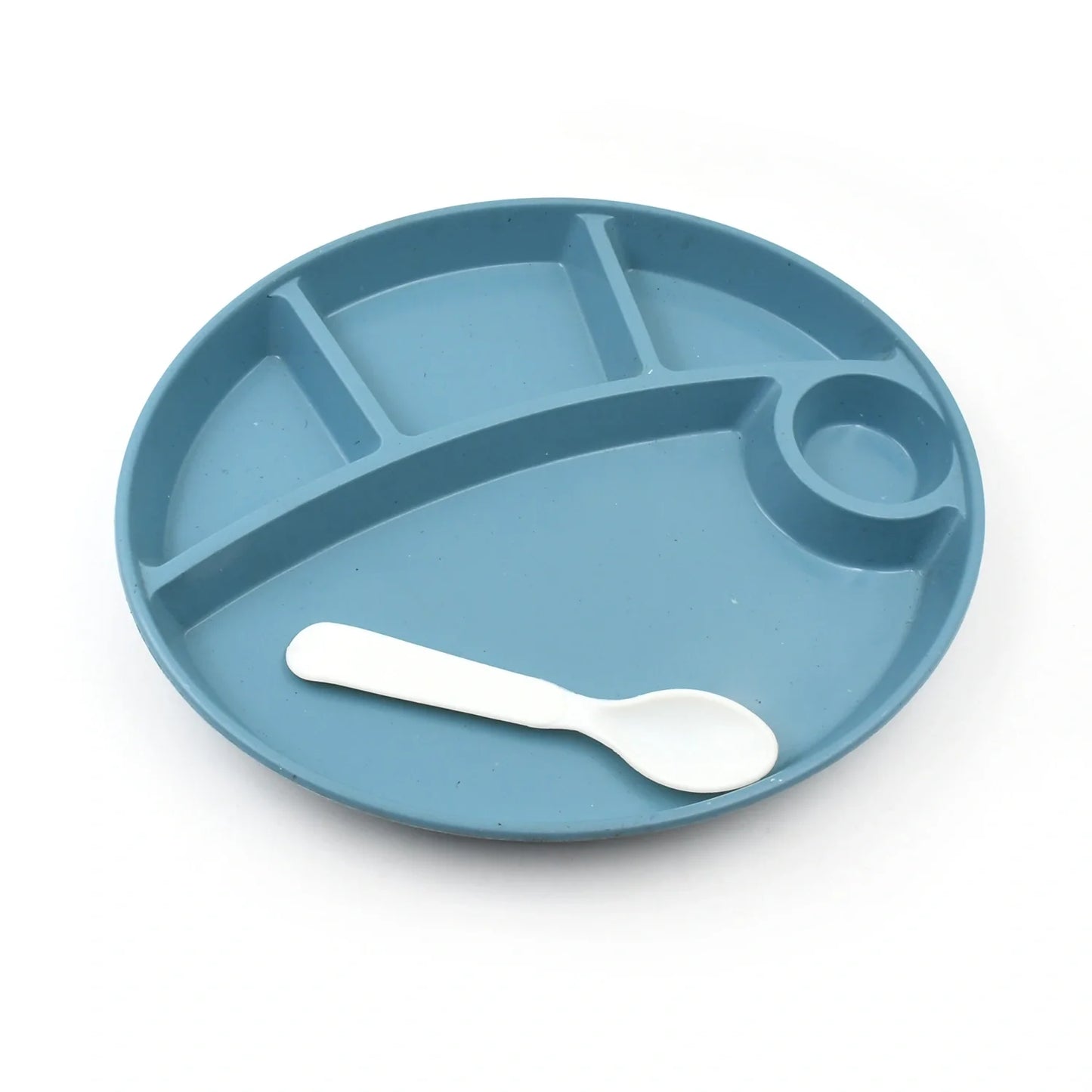 5 Compartment Plastic Plate – 1 Pc - Home & Kitchen