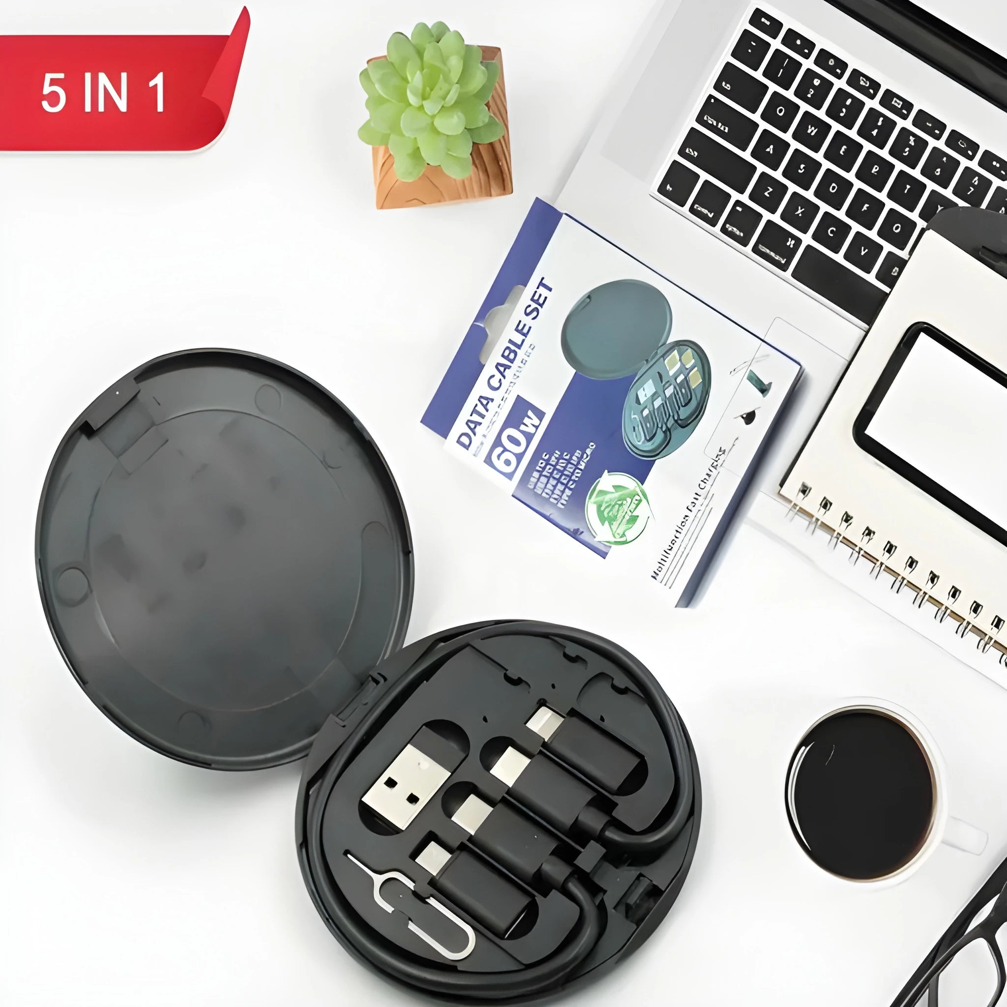 5-in-1 travel charging kit
