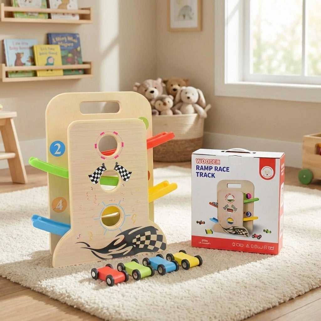 Wooden Click-Clack Car Racer