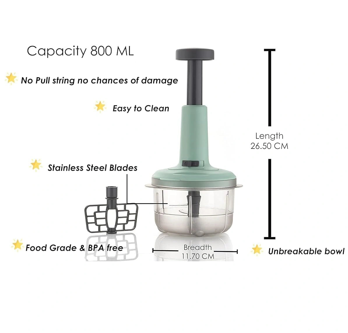 Best push chopper – 3 blades - kitchen slicers | 2025 | fast shipping