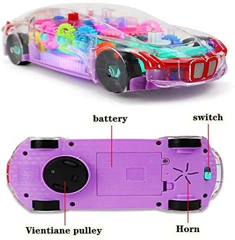 Best transparent gear car toy – 360° rotating - cars | 2025 | fast shipping