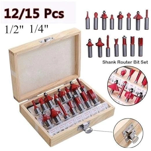 Best router bit set (12/15pcs) - bits | 2025 | fast shipping