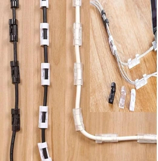 Adhesive cable clips – 20 pcs