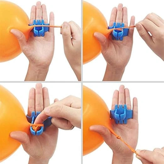 Balloon tying tool – knotting device