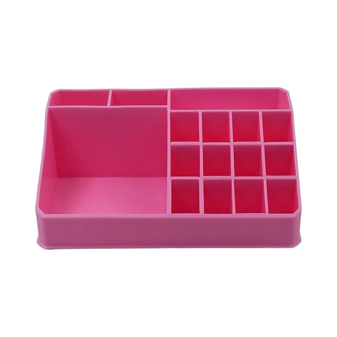 Plastic makeup organizer box