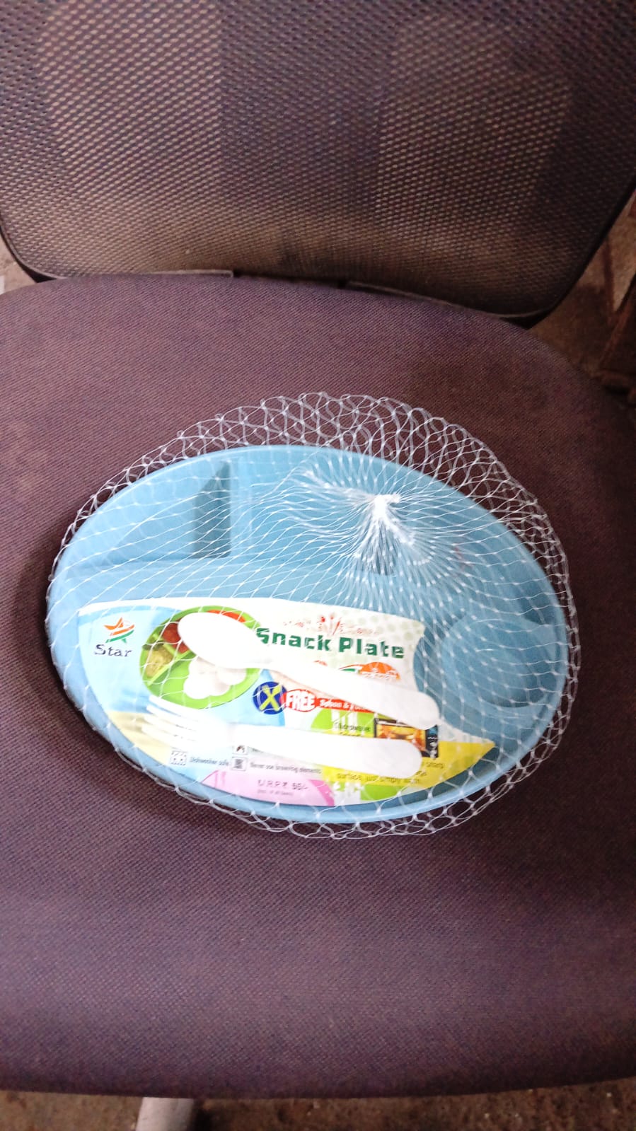 5 Compartment Plastic Plate – 1 Pc