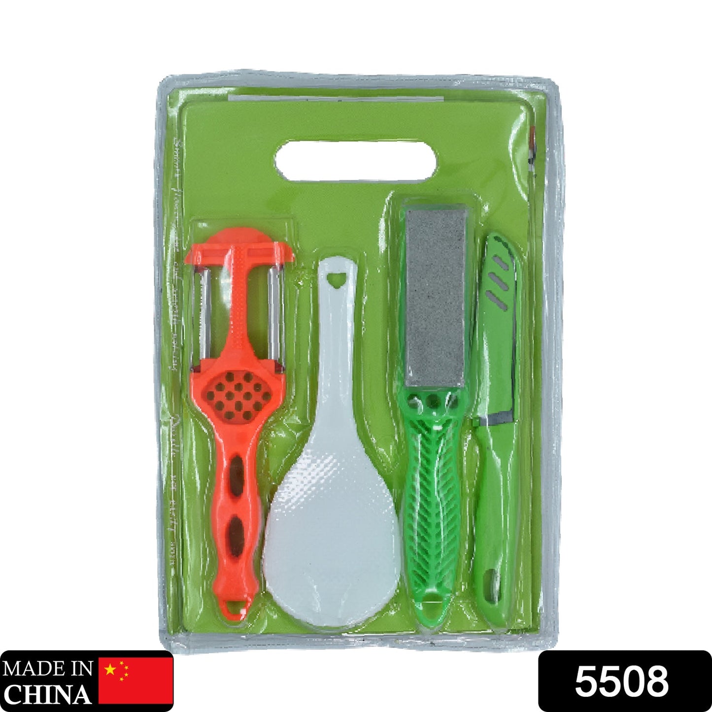 Plastic Chopping Board With Knife Set