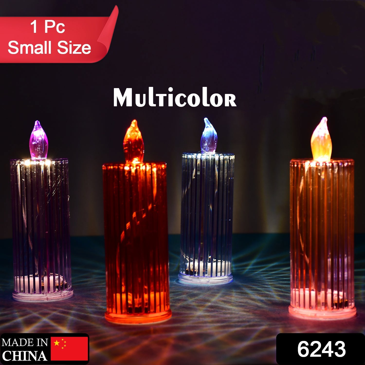 Glitter Swirl LED Candles