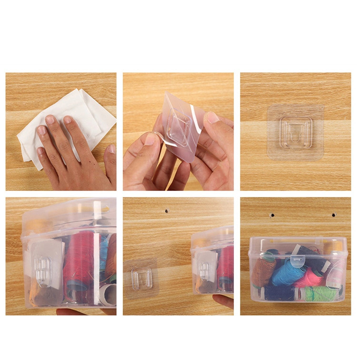 Heavy duty adhesive wall hooks (1 pair)