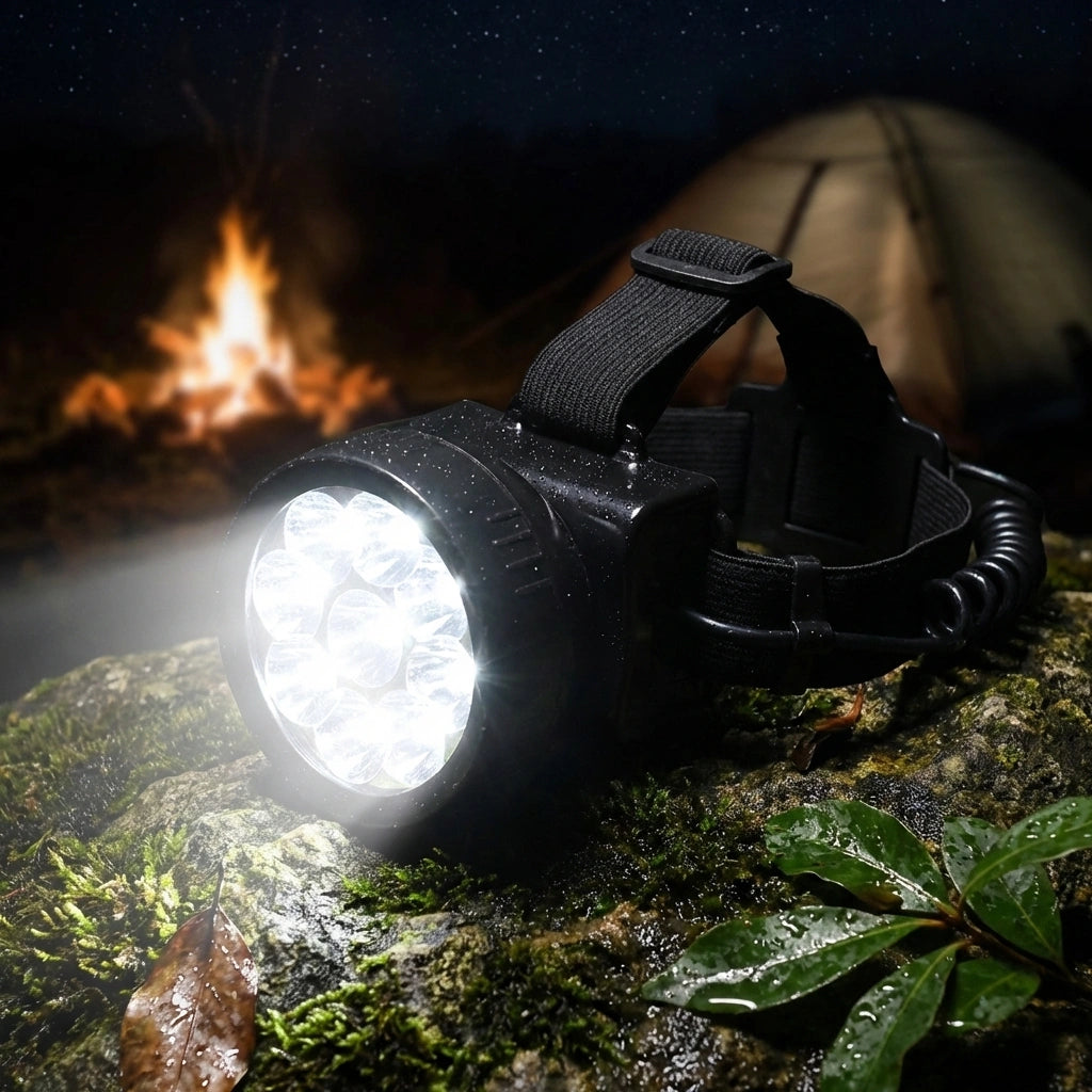 Rechargeable 9-LED Headlamp