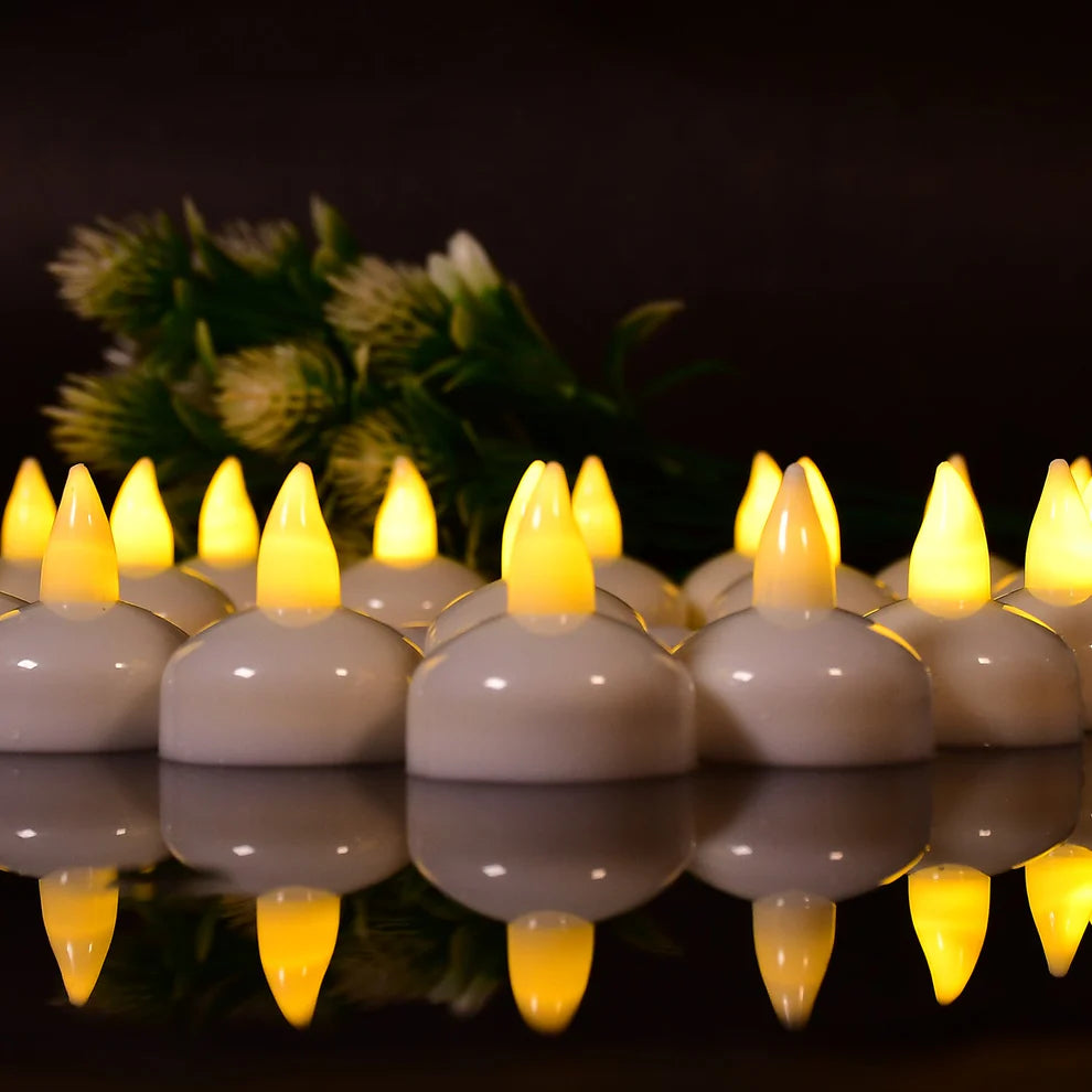 Best flameless floating tea lights (24 pc) - candles | 2025 | fast shipping