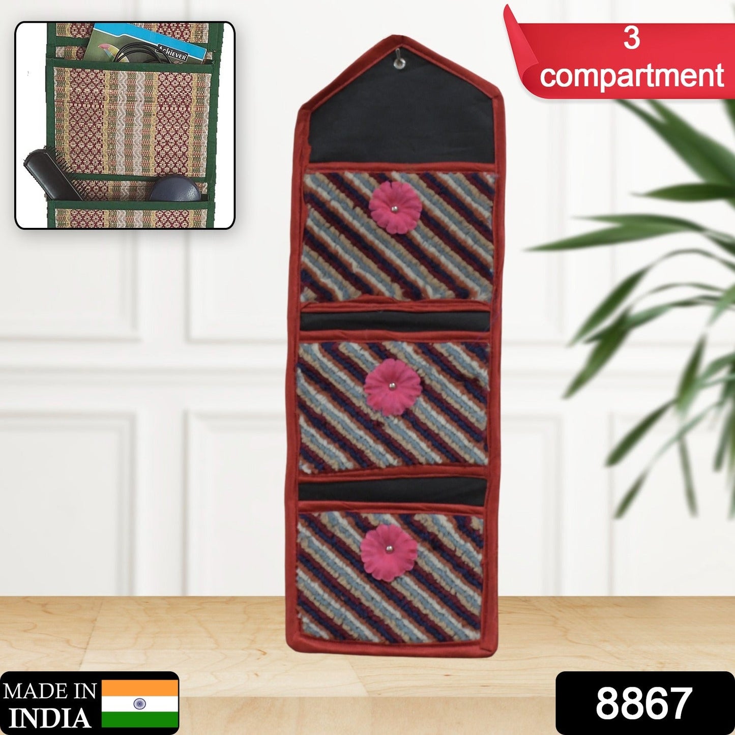 Foldable Hanging Organizer 3 Compartment