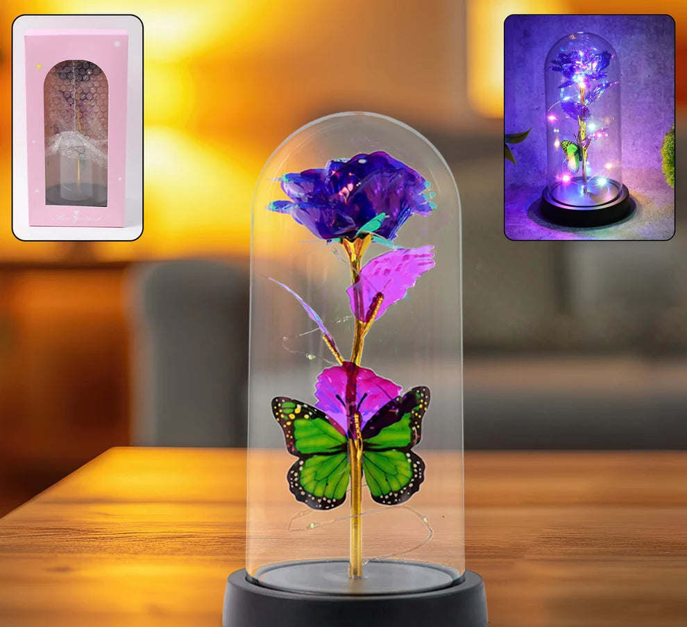 Best led preserved rose dome - artificial flowering plants | 2025 | fast shipping