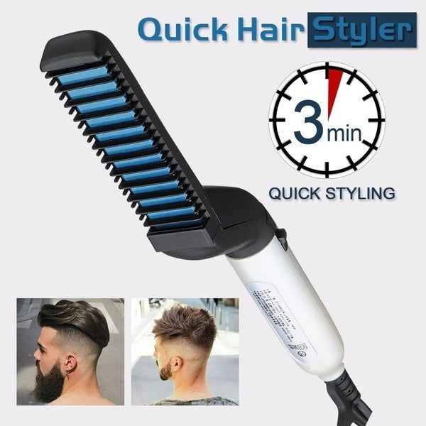 Mens Beard And Hair Curling Straightener