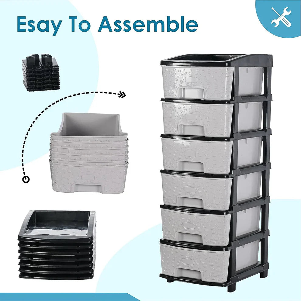 Best 6-layer plastic drawer organizer cabinet - household storage drawers | 2025 | fast shipping