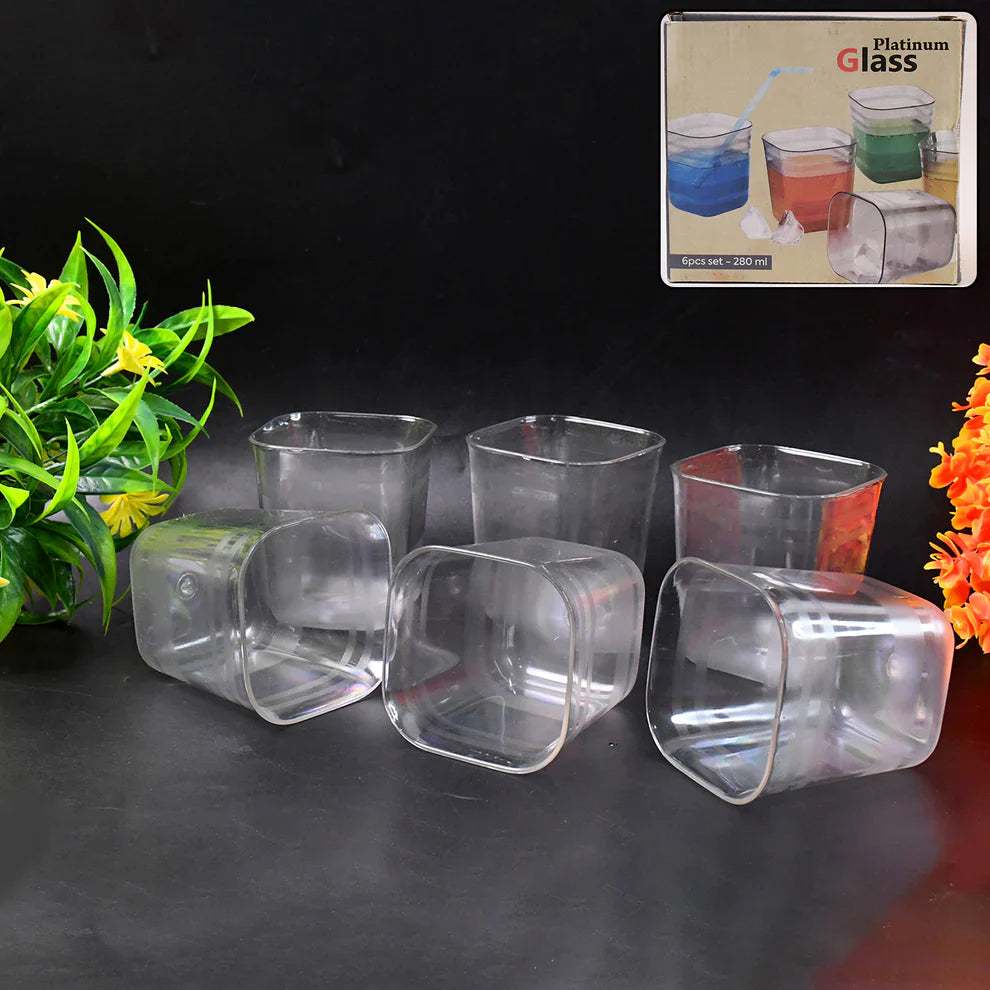 Best 6-piece transparent diamond glass set - tumblers | 2025 | fast shipping