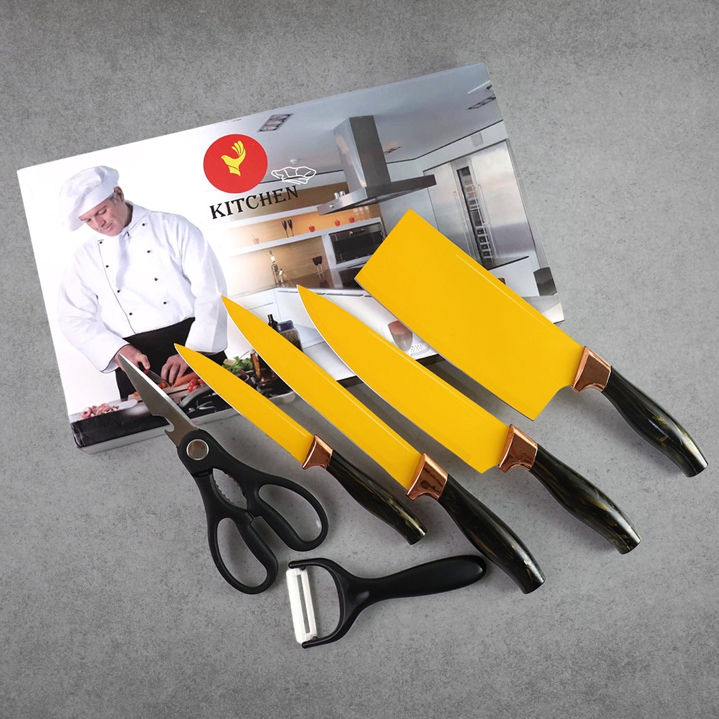 6 Pcs Kitchen Knife Set