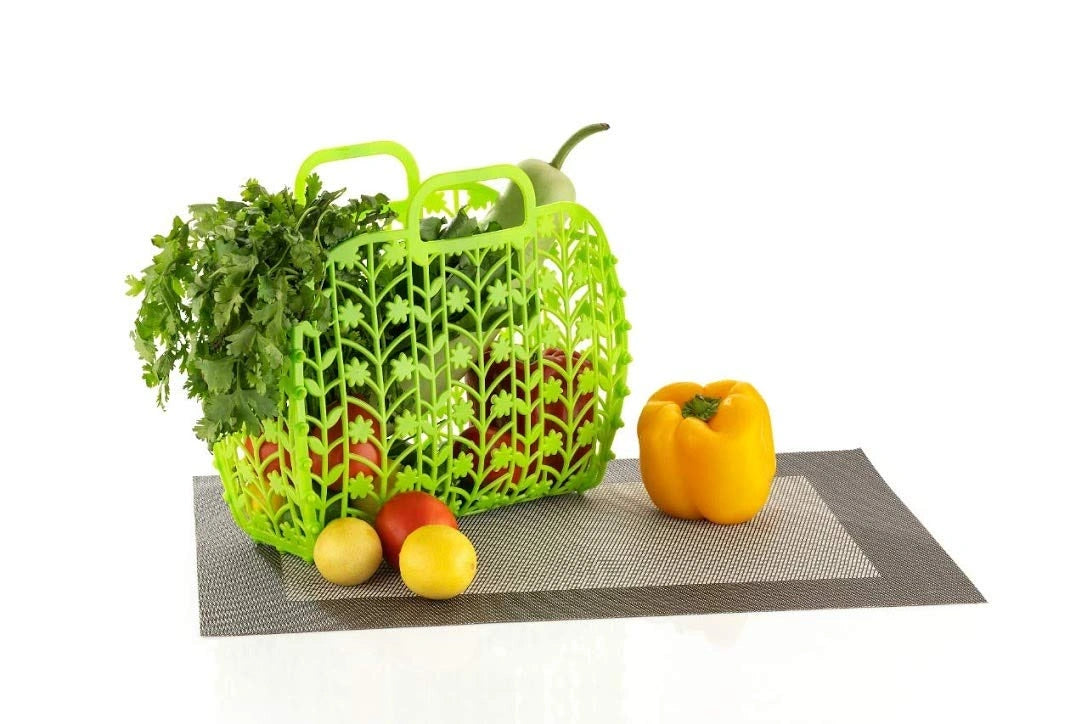 Plastic foldable basket bag – 3 pcs