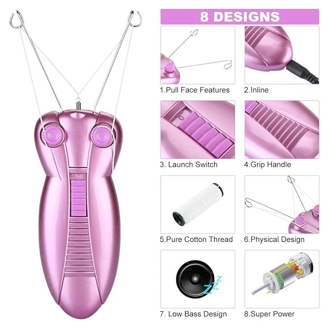 Facial epilator hair removal kit