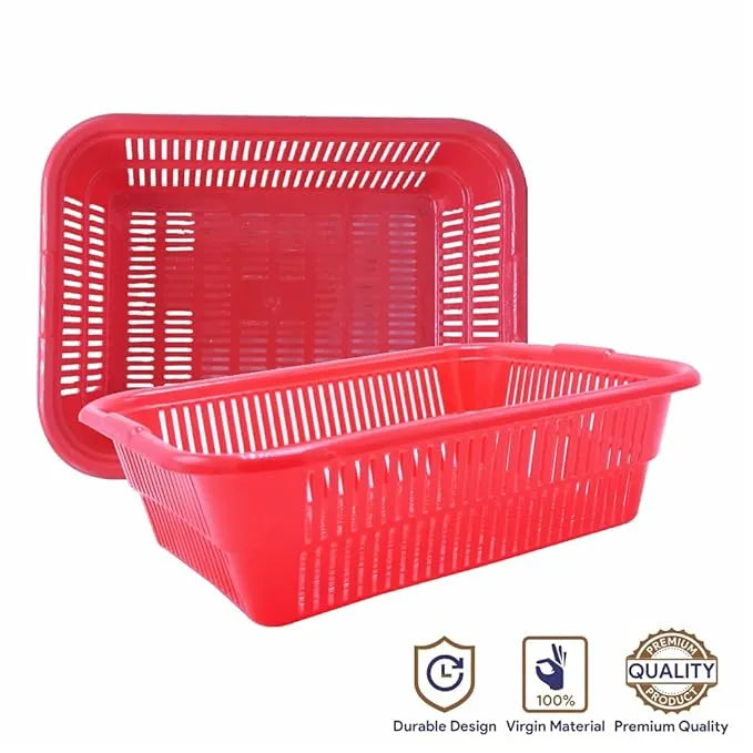 Plastic Dish Rack and Vegetables Fruits Basket 1 Pc - Home & Kitchen