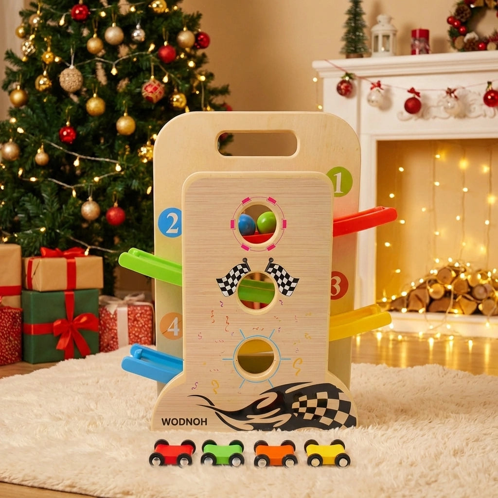 Wooden Click-Clack Car Racer