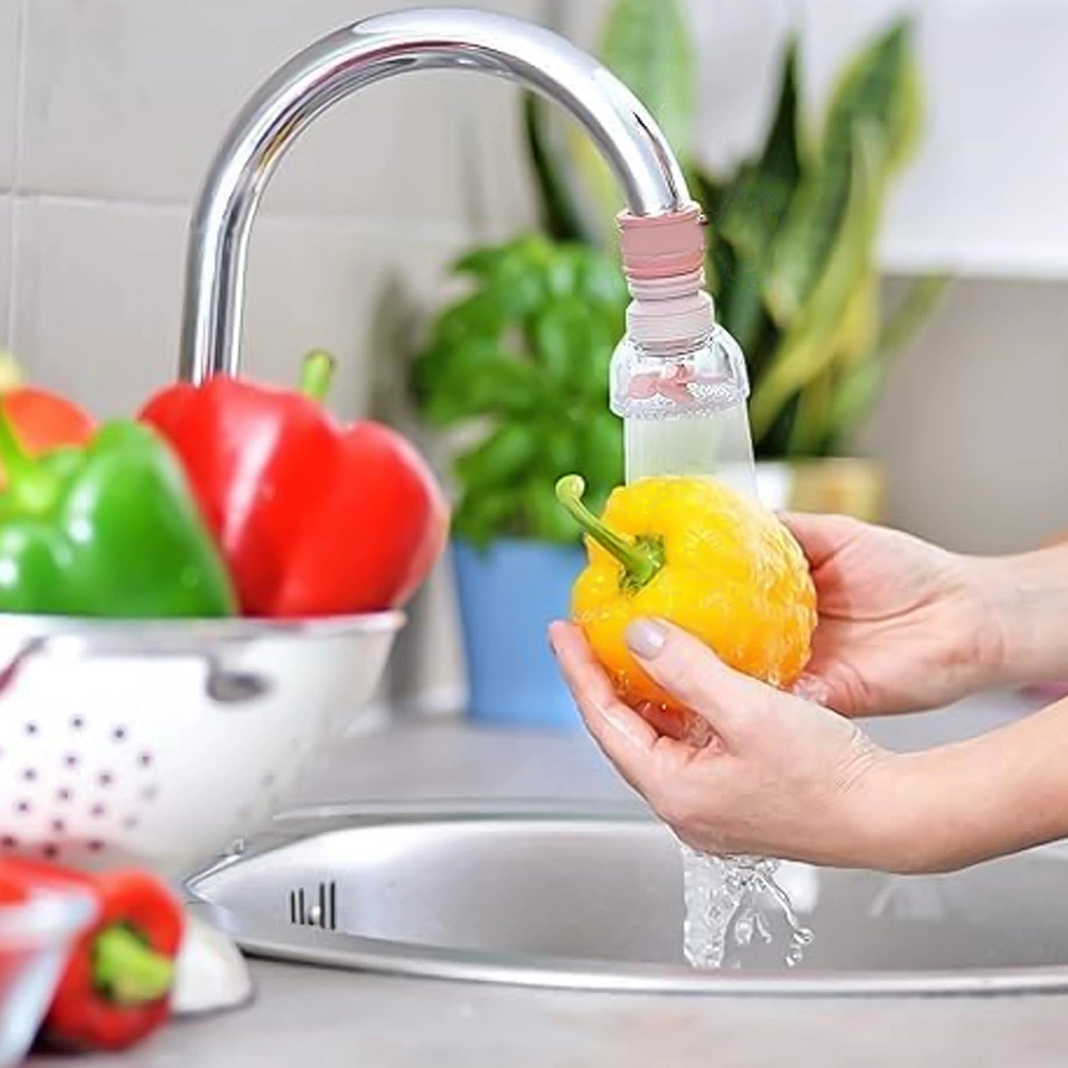 360° flexible faucet extender with filter