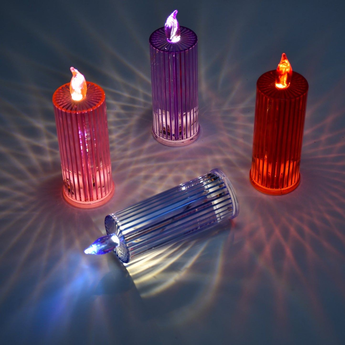 Glitter Swirl LED Candles