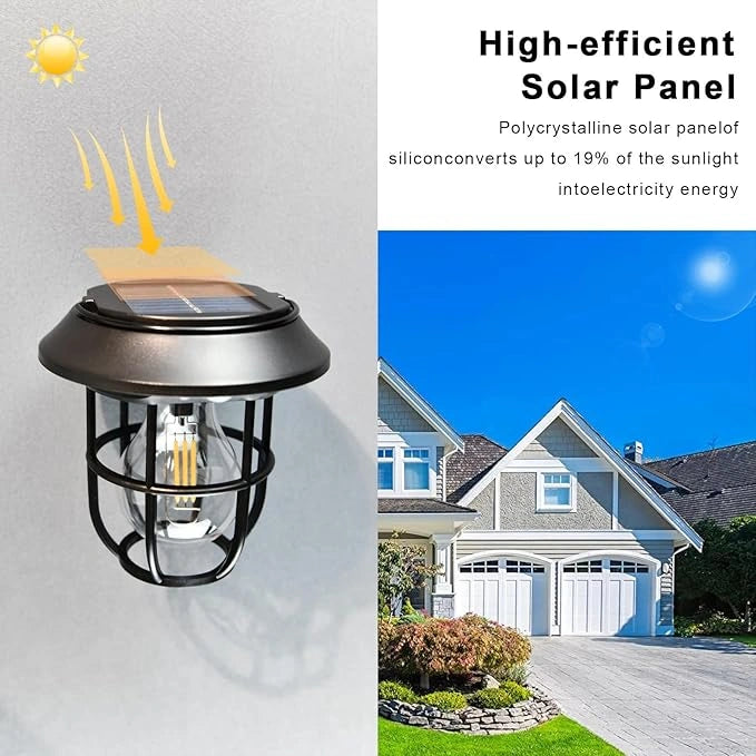 Solar lantern wall light