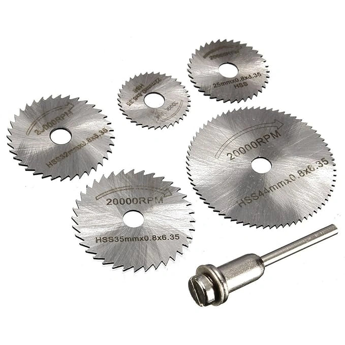 6pcs hss saw blade set with mandrel
