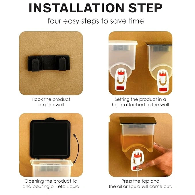 Wall mounted oil dispenser