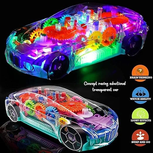 Best transparent gear car toy – 360° rotating - cars | 2025 | fast shipping