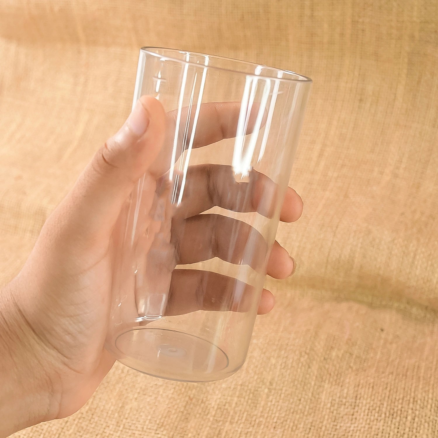 Clear 6-piece plastic tumbler set
