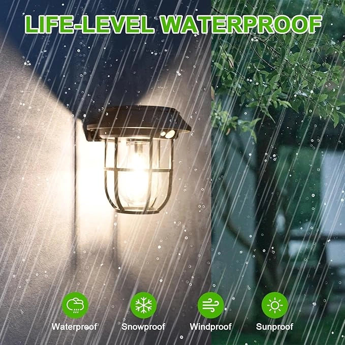 Solar lantern wall light