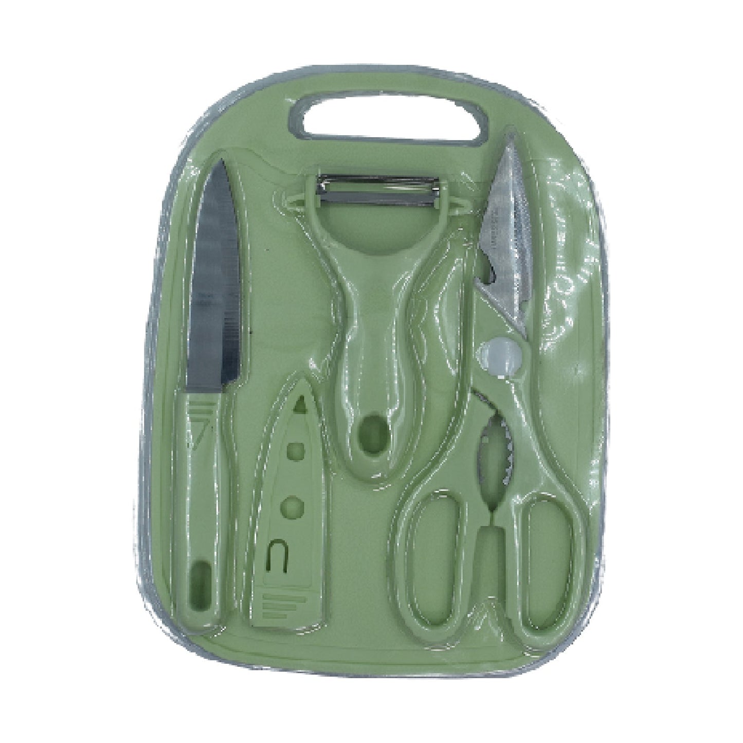 Plastic Chopping Board With Knife Set