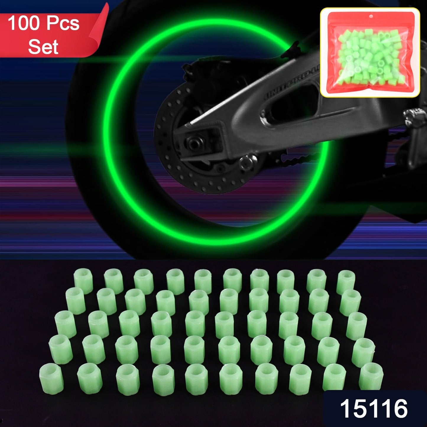 Glow Tire Valve Caps