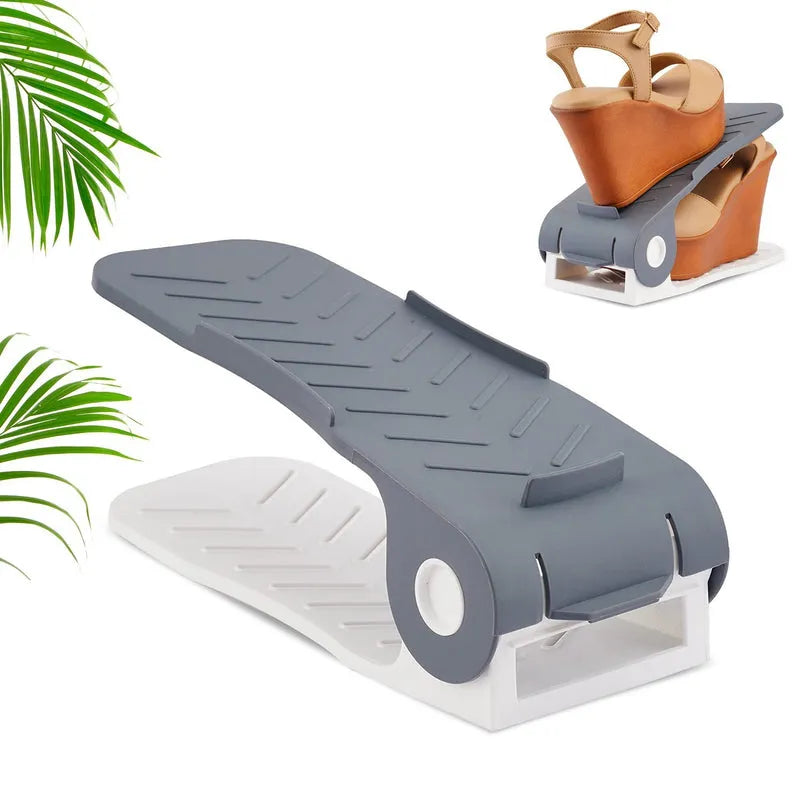 Adjustable plastic shoe organizers