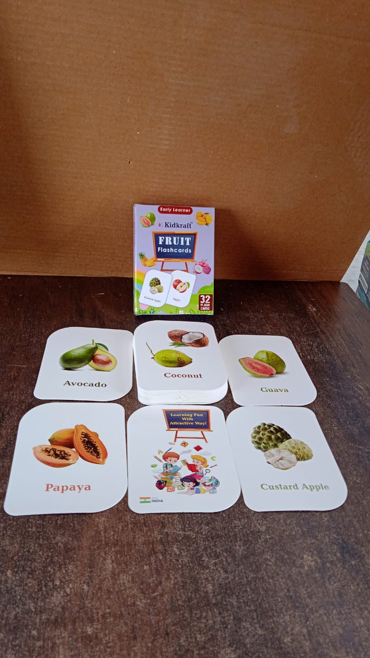 32-Piece Fruit Flashcards for Kids