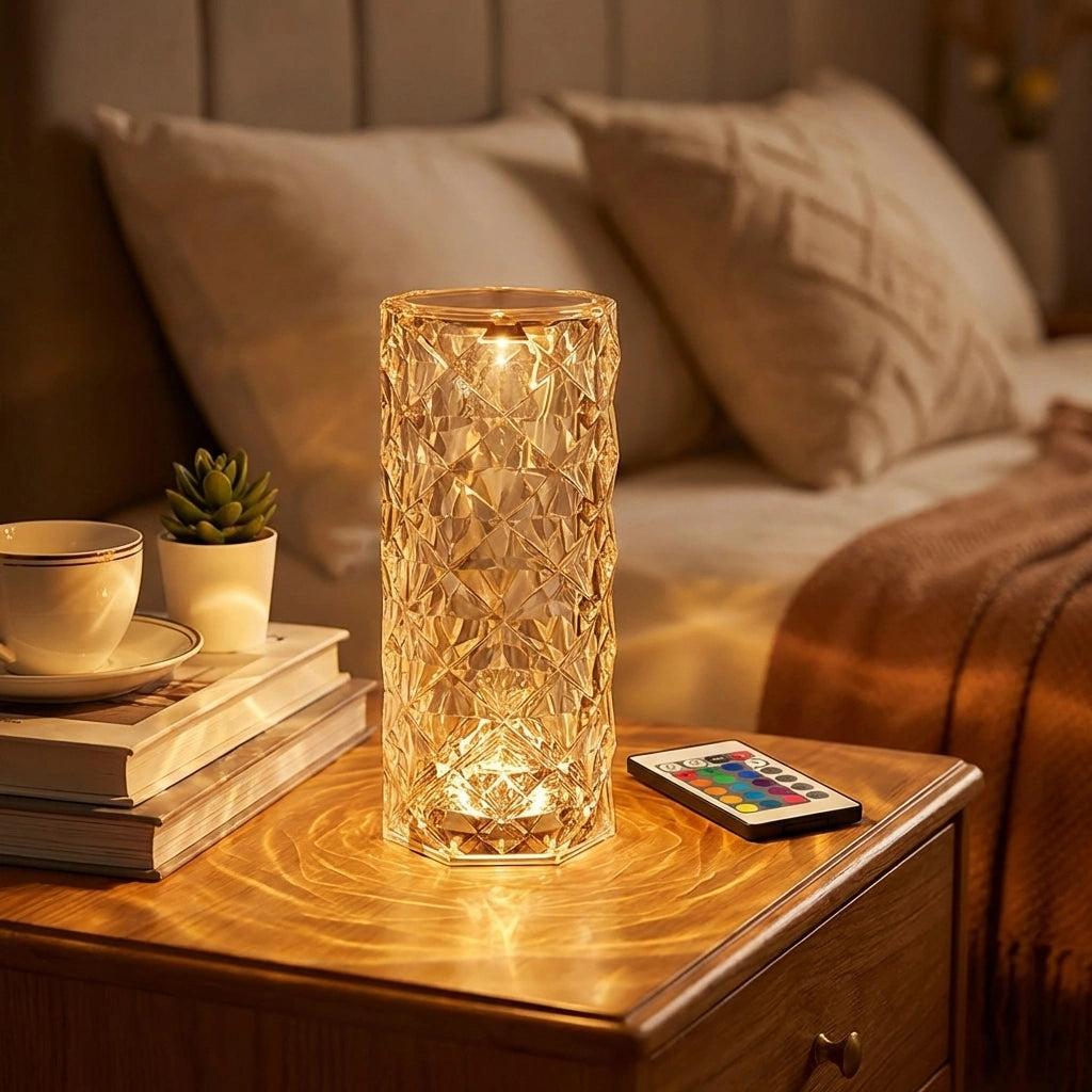 Crystal Rose Lamp
