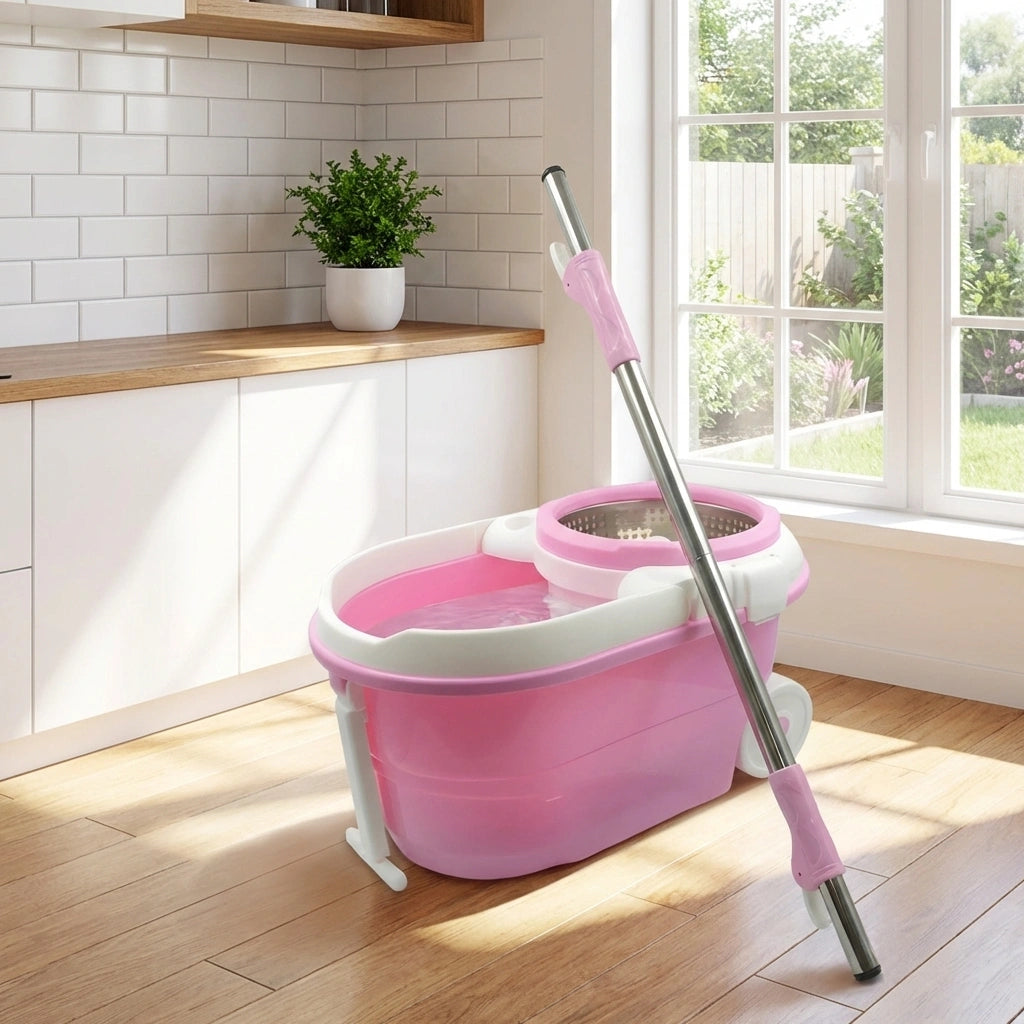 Steel Spin Mop Set