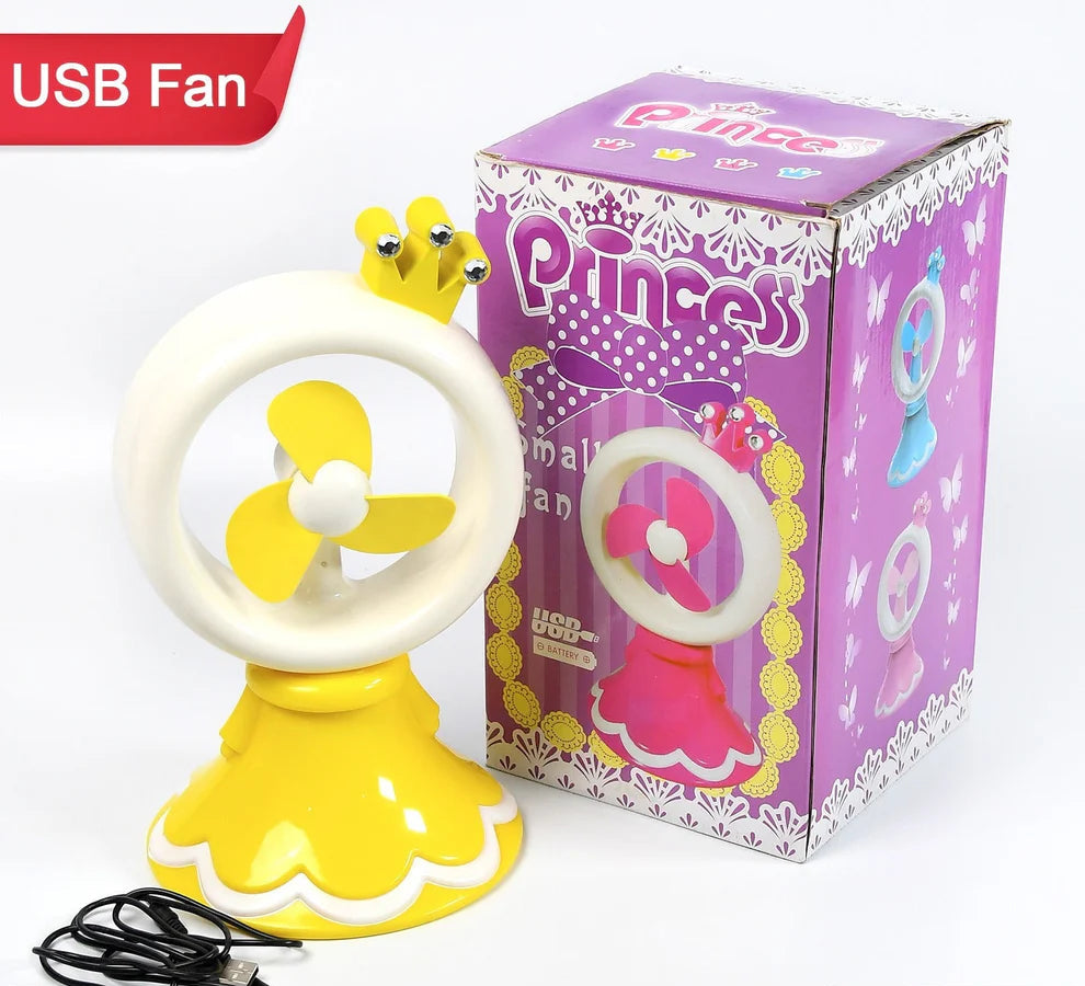 Princess usb & battery mini fan