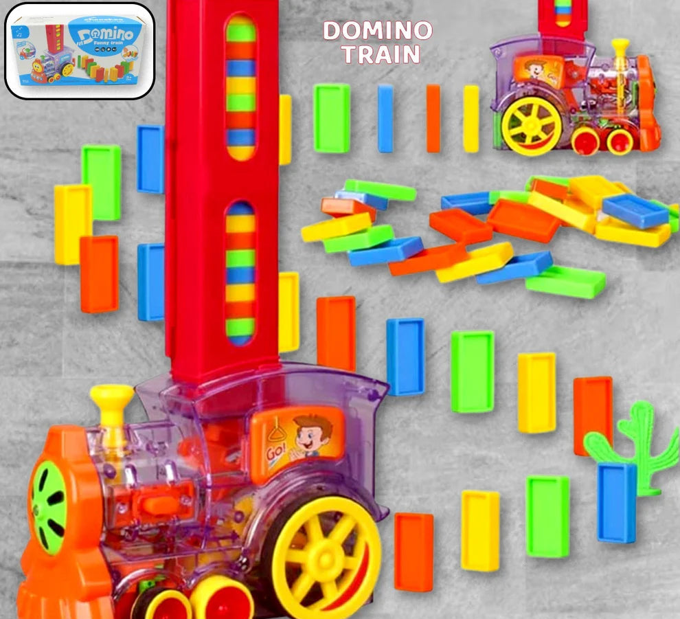 Transparent train with 60 blocks